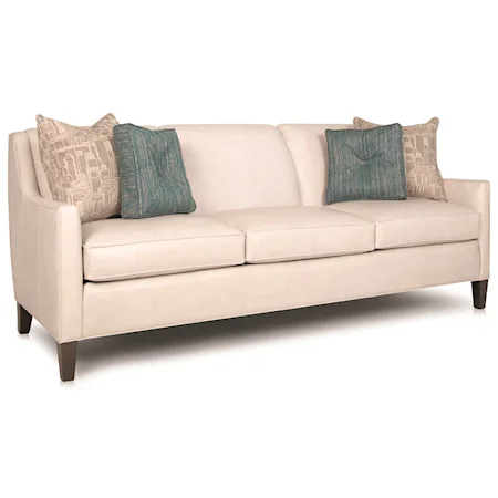 Contemporary 86" Sofa with Track Arms